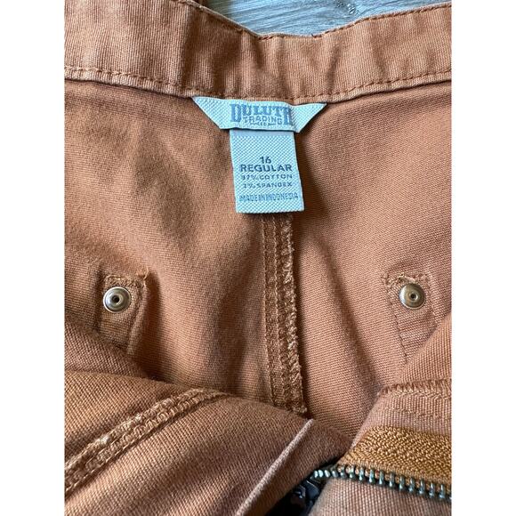 Duluth Trading Women's Flex Fire Hose Wide Leg Crop Pant Cider Orange size 16 - Picture 12 of 13